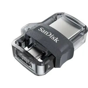 "SanDisk Ultra Dual Drive m3.0" 256 GB pilkos ir sidabrinės spalvos; EAN: 619659154400