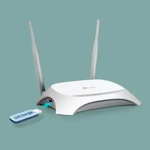 TP-Link 3G/4G belaidis N maršrutizatorius, "Wi-Fi 4" (802.11n), vienos juostos (2,4 GHz), Ethernet LAN, juodas, baltas, stalinis maršrutizatorius