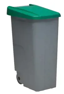Šiukšlių dėžė su ratukais Denox 85 L 42 x 57 x 76 cm Žalia