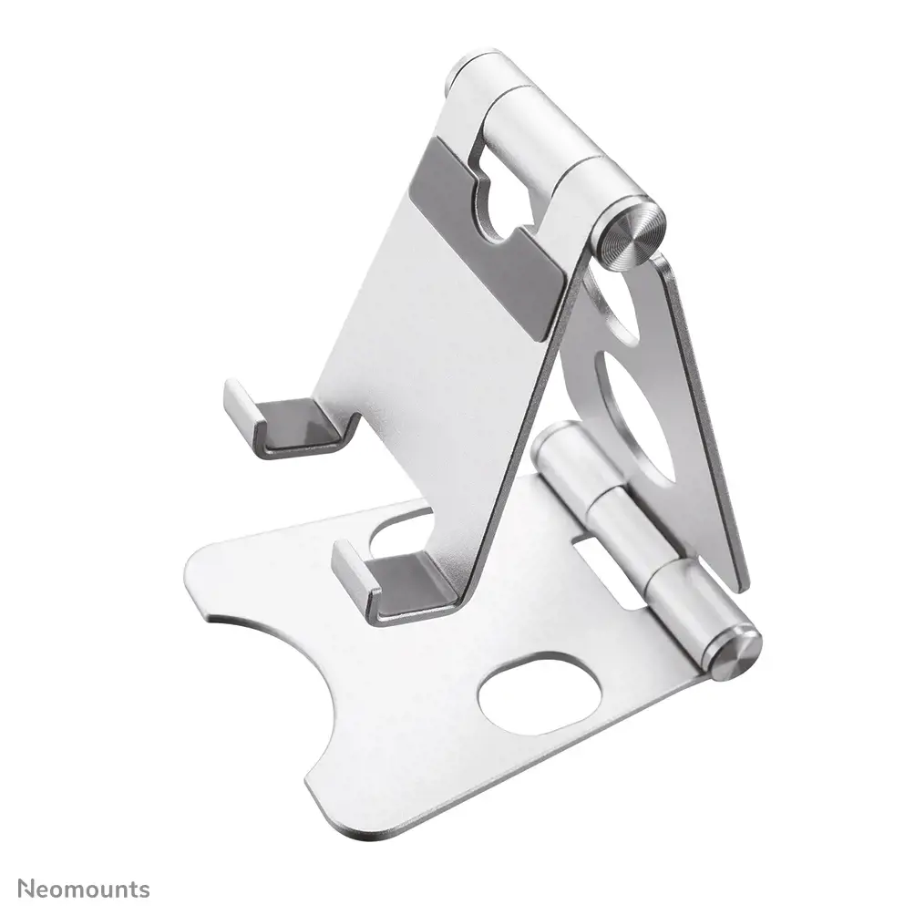 "Neomounts by Newstar" sulankstomas telefono stovas, Mobilusis telefonas / išmanusis telefonas, Pasyvus laikiklis, Stalas, Vidinis, Sidabrinis