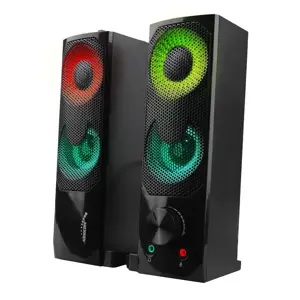 2 in 1 kompiuterio garsiakalbis Soundbar Kompiuterio RGB LED apšvietimas Stereo žaidimų USB 2 x 3W AUX 3,5 mm