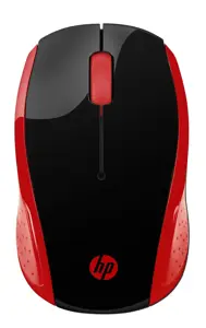 HP belaidė pelė 200 (Empress Red), dvipusė, optinė, RF belaidė, 1000 DPI, juoda, raudona