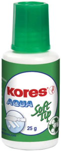 Korekcinis skystis KORES AQUA, 25 ml,  su minkštu galiuku