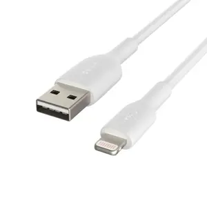 Belkin CAA001BT0MWH, 0,15 m, Lightning, USB A, vyriškas, vyriškas, baltas