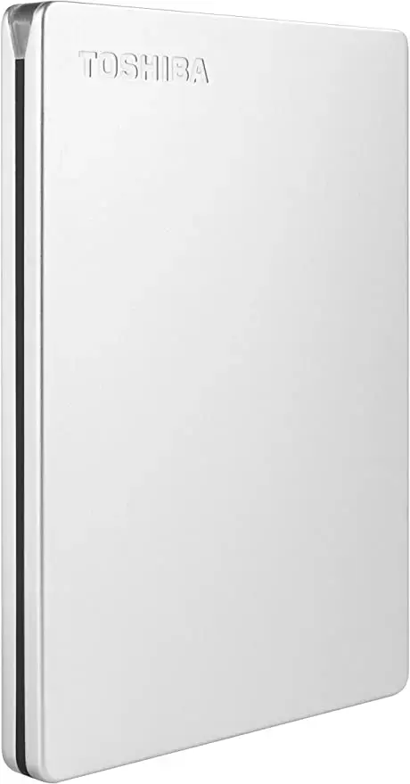 TOSHIBA "Canvio Slim" 2TB USB3.2 sidabro spalvos