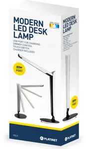 Platinet stalinė lempa su USB įkrovikliu PDL9 8W (43128)