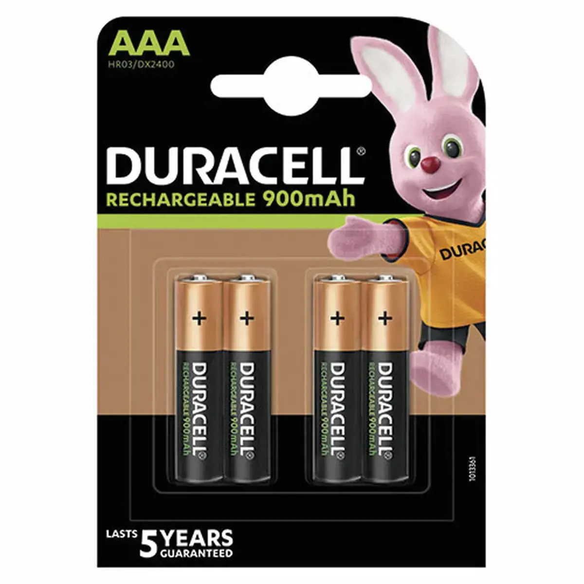 Duracell StayCharged AAA (4 vnt.), Įkraunama baterija, AAA, Nikelio-metalo hidrido (NiMH), 4 vnt., 800 mAh, 44,5 mm