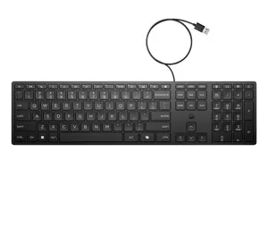 HP 320K USB Wired Keyboard - Black - US ENG