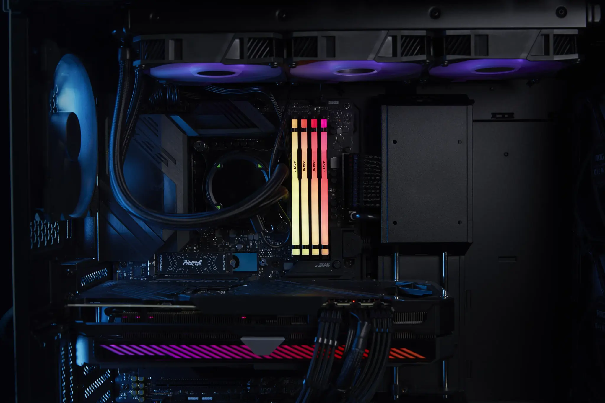 KINGSTON 16GB 6000MT/s DDR5 CL36 DIMM atmintinių rinkinys iš 2 FURY Beast RGB EXPO