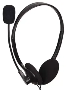 GEMBIRD MHS-123 Gembird mikrofonas ir stereo ausinės MHS-123 su garsumo reguliatoriumi, juodos spal…