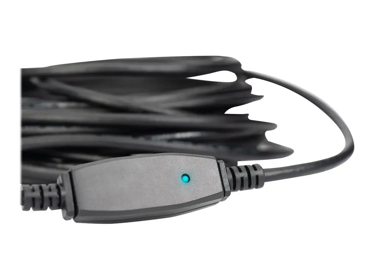 DIGITUS ilginamasis kabelis USB 3.0 SuperSpeed USB A/A M/F tipo aktyvus juodas 10 m