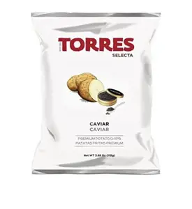 Bulvių traškučiai TORRES, su ikrais, 110 g.