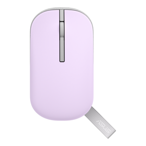 ASUS MD100, dvipusis, optinis, RF belaidis + "Bluetooth", 1600 DPI, violetinės spalvos