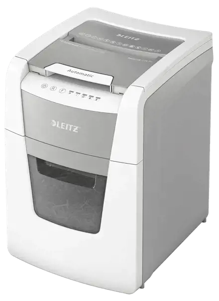 "Leitz IQ Autofeed Small Office 100" automatinis popieriaus smulkintuvas P4, kryžminis smulkinimas, 22 cm, 4 x 30 mm, 34 L, Touch, 8 lapai