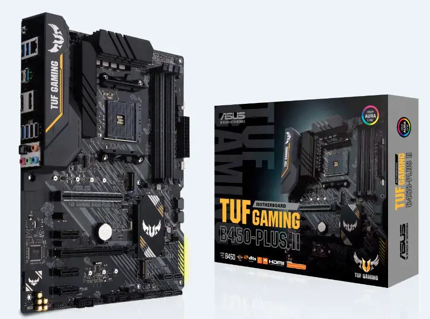 ASUS TUF GAMING B450-PLUS II, AMD, "Socket AM4", 3 kartos "AMD Ryzen™ 3", 3 kartos "AMD Ryzen 5", 3 kartos "AMD Ryzen™ 7", 3 kartos..., DDR4-SDRAM, 128 GB, DIMM