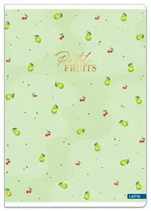 Sąsiuvinis(platus) A5 12lap. 80g PASTEL FRUITS linija