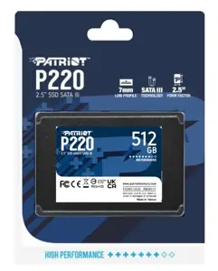SSD diskas PATRIOT MEMORY P220S512G25 512 GB, 2.5", Serial ATA III