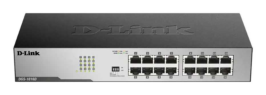 D-Link DGS-1016D/E, nevaldomas, dvipusis, montuojamas į stovą
