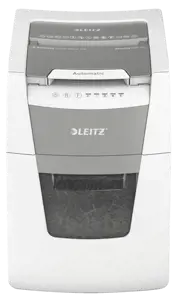 "Leitz IQ Autofeed Small Office 100" automatinis popieriaus smulkintuvas P4, kryžminis smulkinimas, 22 cm, 4 x 30 mm, 34 L, Touch, 8 lapai