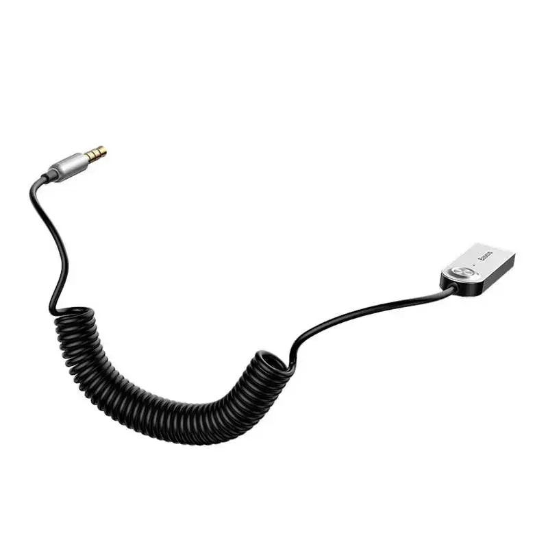 Baseus BA01 "Bluetooth 5.0" garso imtuvo kabelis AUX lizdo garso adapteris juodas (juodas)