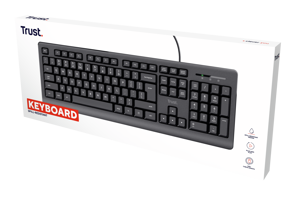 Trust 24639, Full-size (100%), Wired, USB, Black