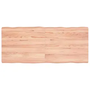Stalviršis, šviesiai rudas, 140x60x(2-6) cm, medienos masyvas