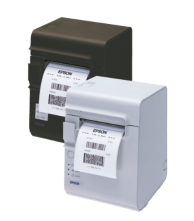 "Epson TM-L90", 8 taškų/mm (203 dpi), USB, Ethernet, juoda