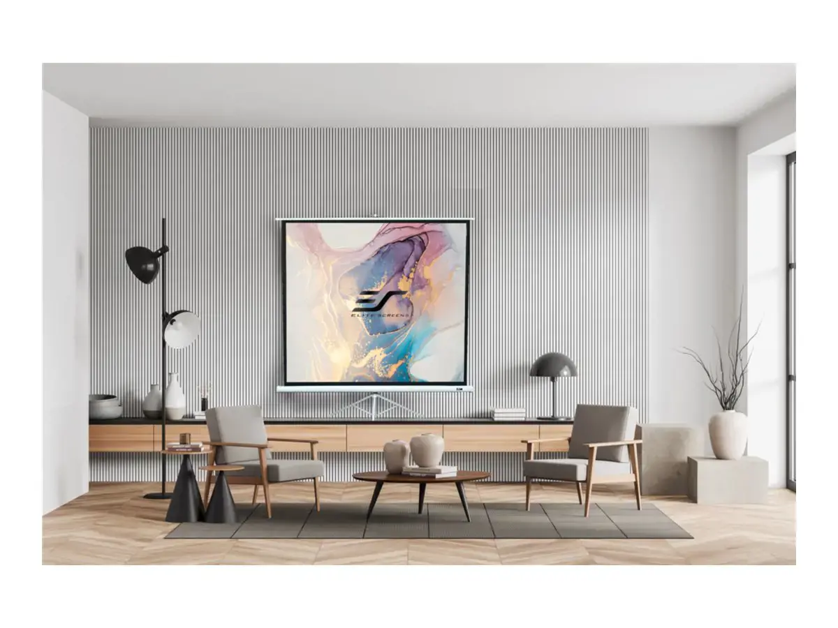 "Elite Screens" ekranų trikojo serijos T99NWS1 įstrižainė 99 ", 1:1, matomas ekrano plotis (W) 178 cm, baltos spalvos