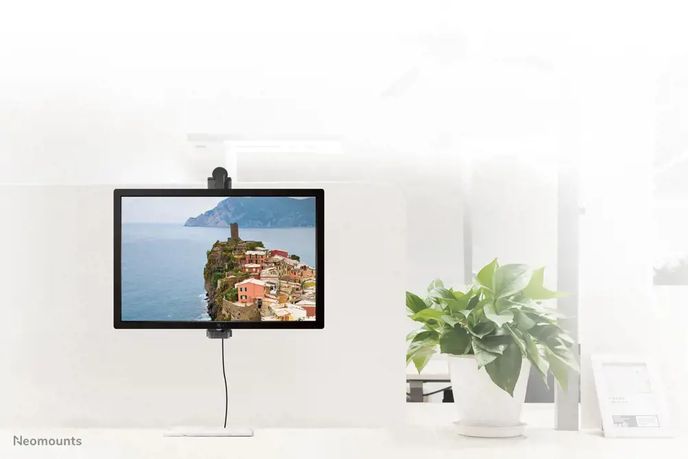 "Neomounts by Newstar" monitoriaus laikiklis ant stalo, spaustukas, 8 kg, 25,4 cm (10"), 76,2 cm (30"), 100 x 100 mm, juodas