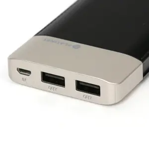 Platinet power bank Leather 11000mAh 2.1A 2xUSB Li-Po, black (43793)
