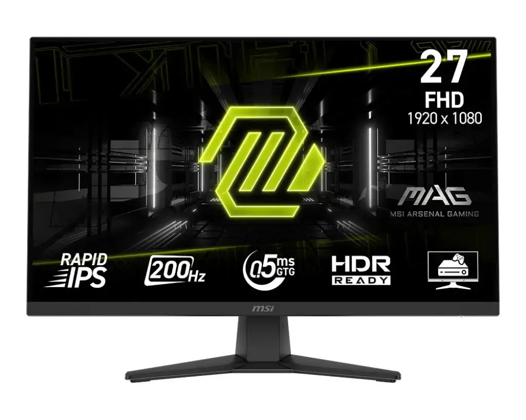 LCD Monitor MSI MAG 272F 27" Gaming Matte Panel IPS 1920x1080 16:9 200Hz 0.5 ms Colour Black MAG272F