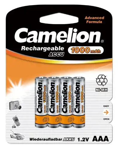 Camelion AAA/HR03, 1000 mAh, įkraunamos baterijos Ni-MH, 4 vnt.