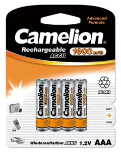 Camelion AAA/HR03, 1000 mAh, įkraunamos baterijos Ni-MH, 4 vnt.