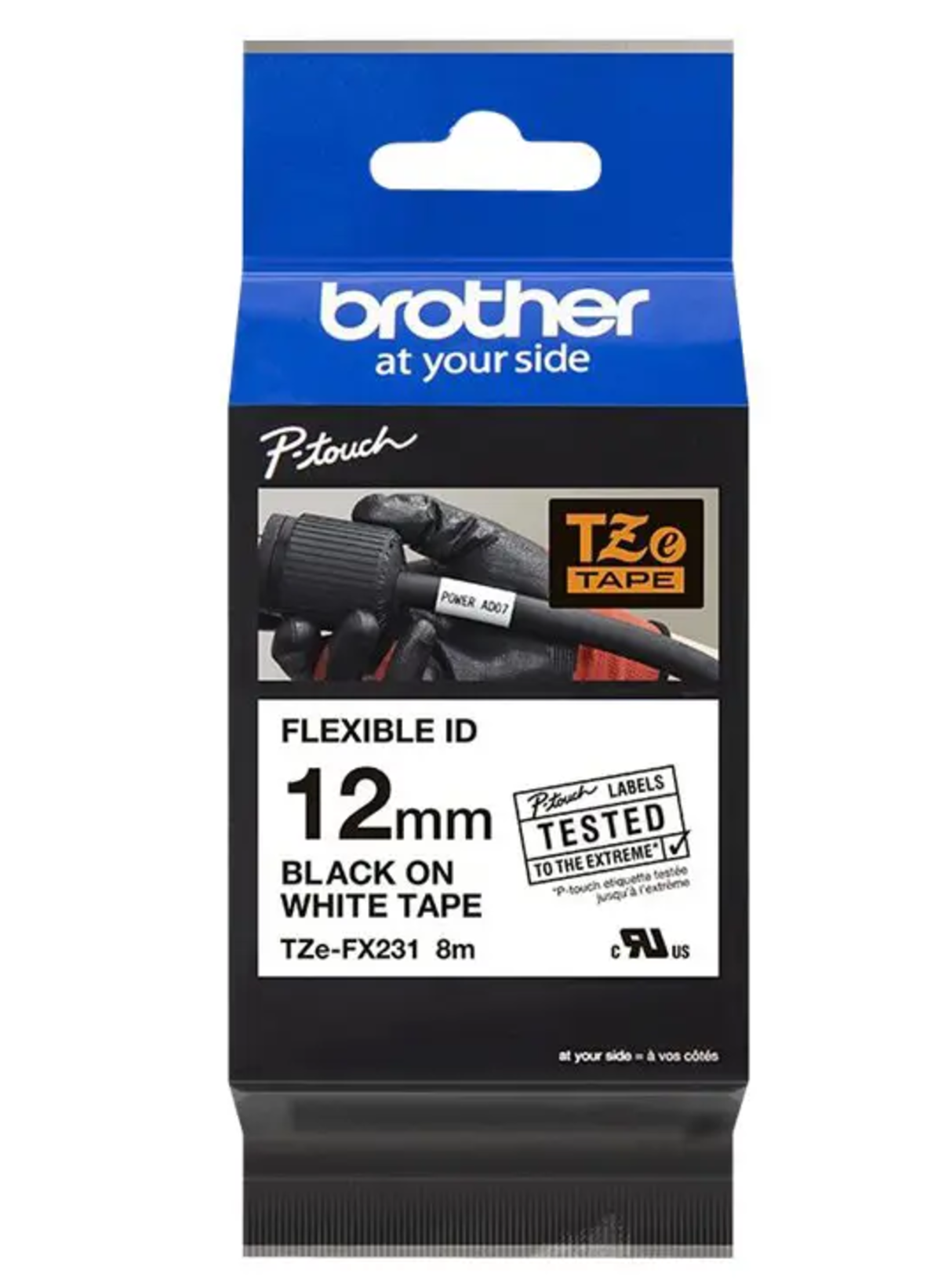 Brother TZEFX231, TZ, baltas, terminio perdavimo, popierius, 8 m, 1 vnt.