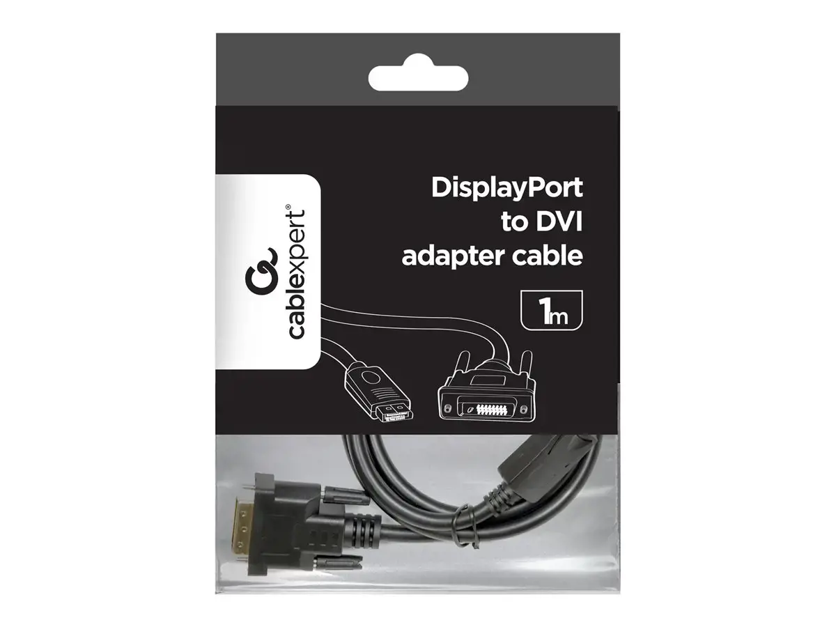 GEMBIRD CC-DPM-DVIM-1M Gembird kabelis Displayport (M) - > DVI-D (24+1) 1m