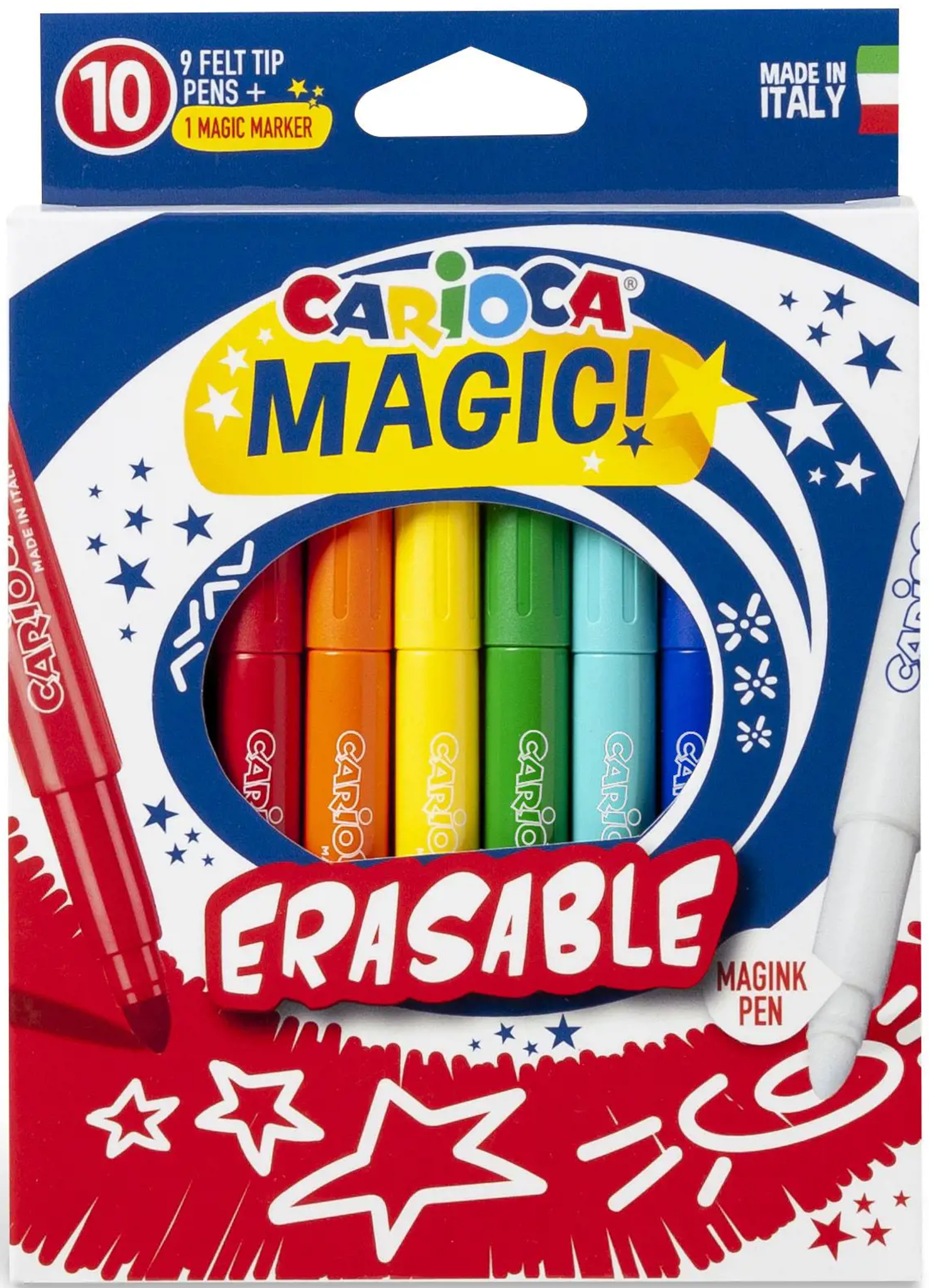 Flomasteriai CARIOCA MAGIC, 9 vnt. + 1 magiškas žymeklis
