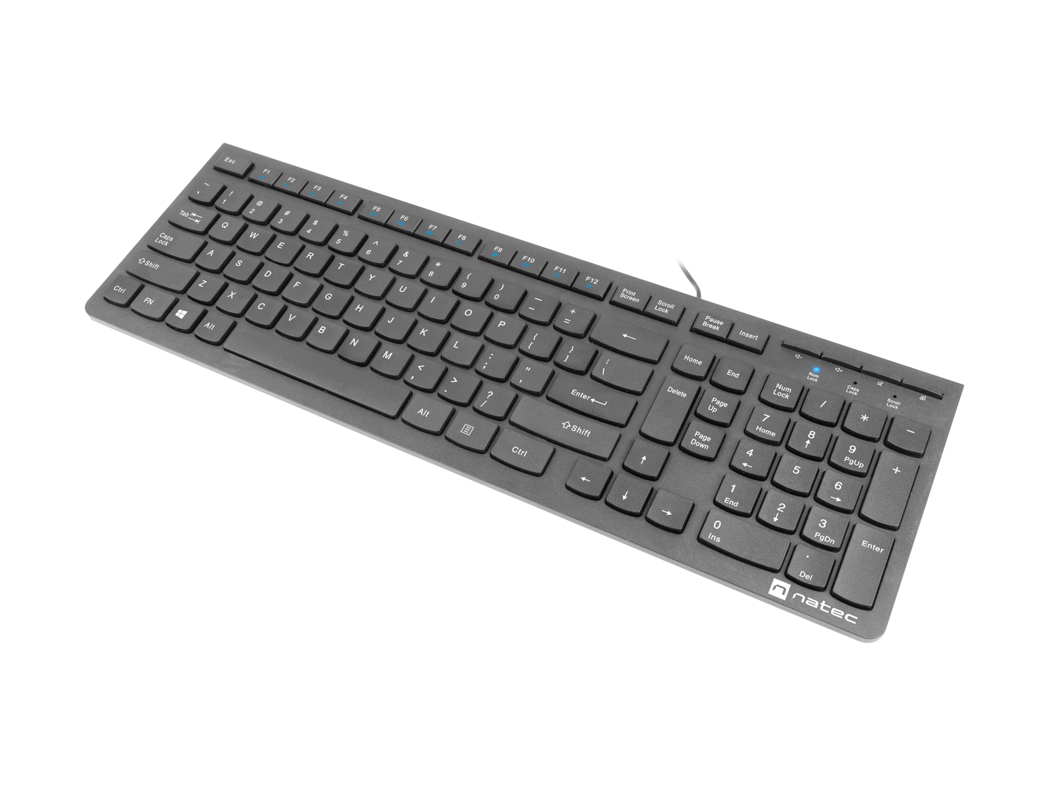NATEC klaviatūra "Discus 2 US slim black