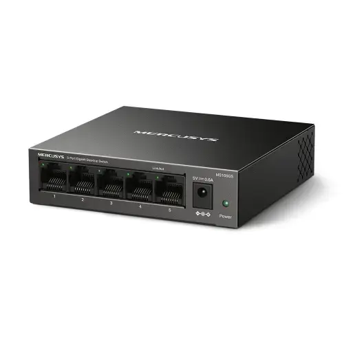Mercusys MS105GS 5-Port Gigabit Desktop Šakotuvas