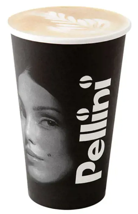 Vienkartiniai puodeliai PELLINI, popieriniai, 296 ml, D 80 mm, 50 vnt.
