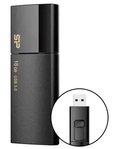 "Silicon Power Blaze B05", 16 GB, A tipo USB, 3.2 Gen 1 (3.1 Gen 1), skaidrių, 9,2 g, juoda