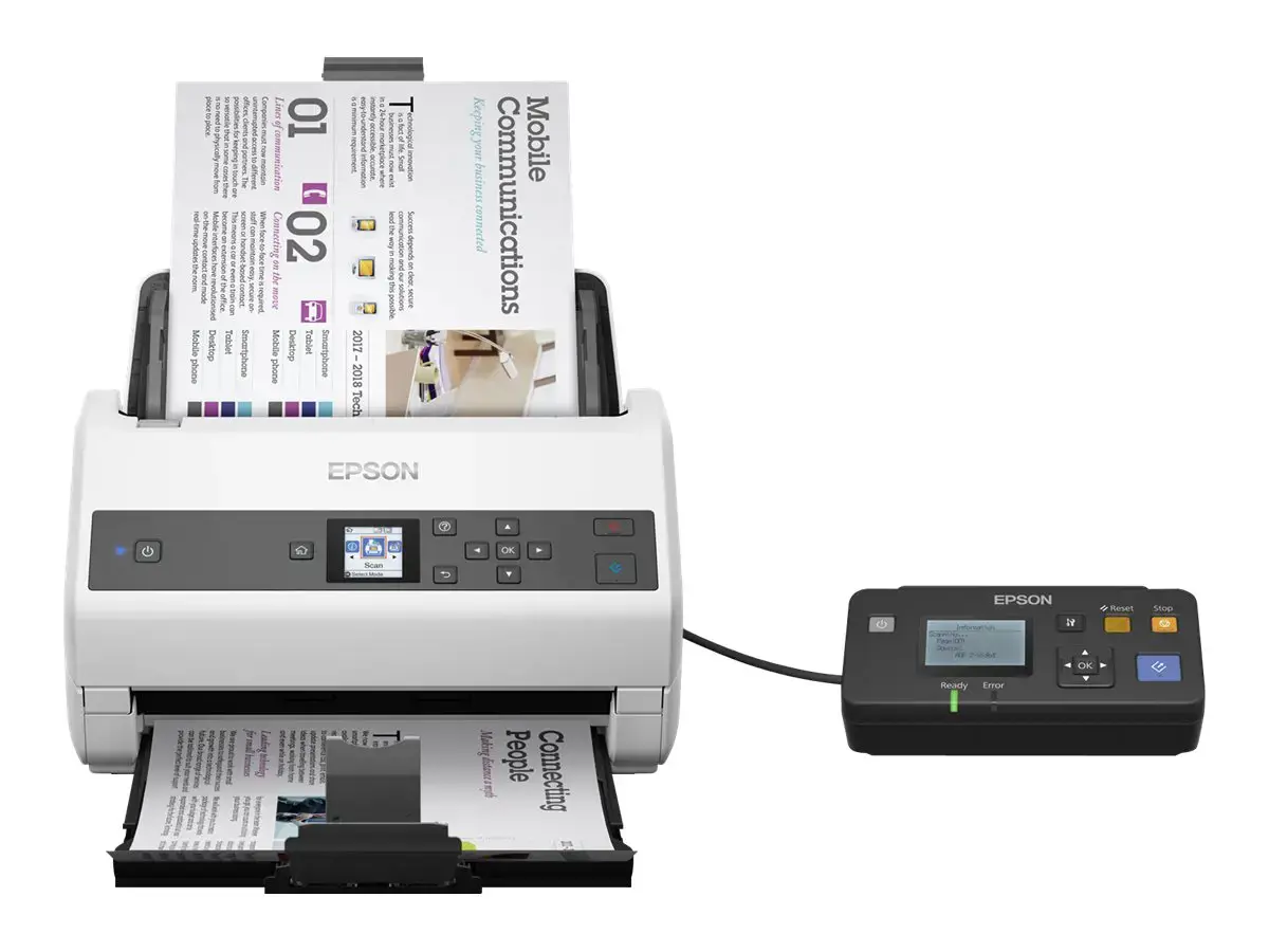 "Epson WorkForce DS-870", 600 x 600 DPI, 30 bitų, 24 bitų, 10 bitų, 8 bitų, 65 ppm