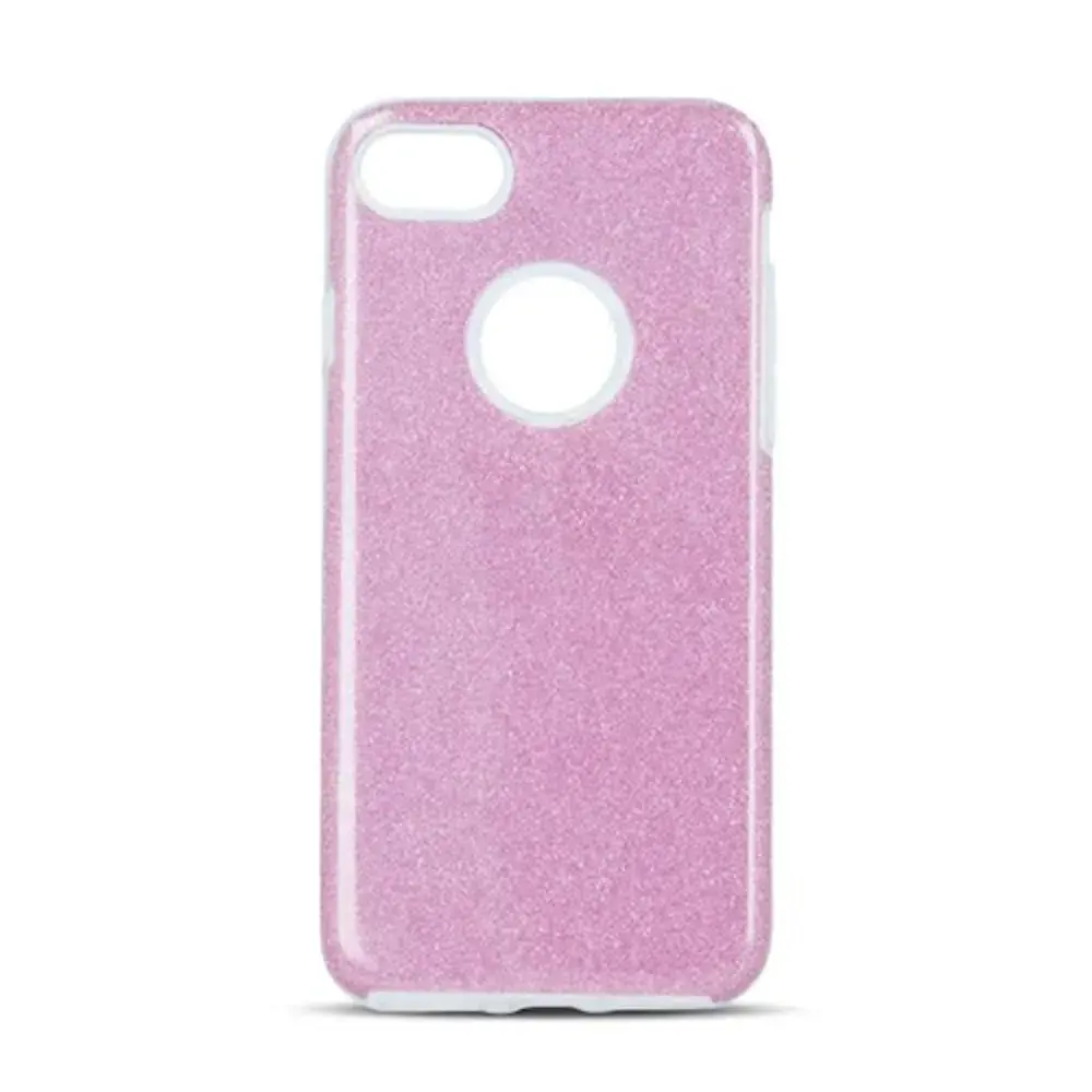 Blizgantis 3in1 dėklas iPhone 11 rožinės spalvos