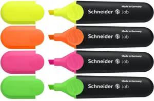 Teksto žymekliai SCHNEIDER JOB, 1-5 mm, 4 spalvų rinkinys