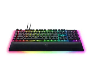 "Razer" mechaninė žaidimų klaviatūra "BlackWidow V4 Pro" su RGB LED apšvietimu, JAV, laidinė, juoda, žali jungikliai, skaitmeninė klaviatūra