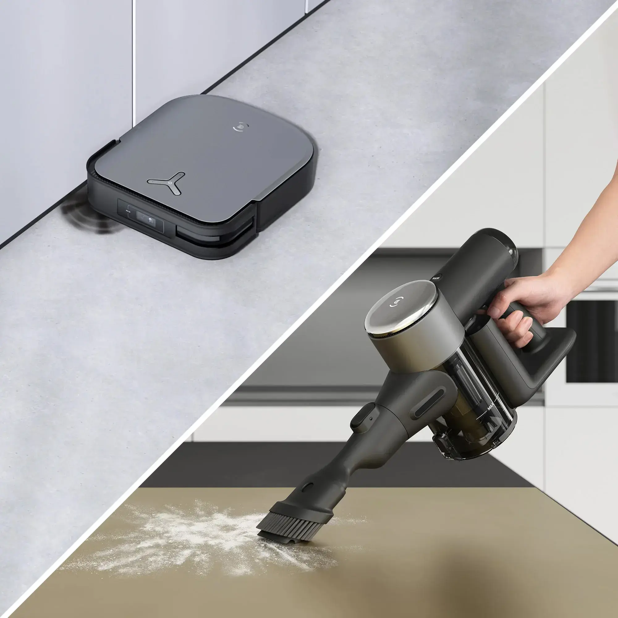 Dulkių siurblys-robotas Ecovacs Deebot X2 Combo, Juoda