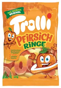TROLLI guminukai persikų ratukai, 200g