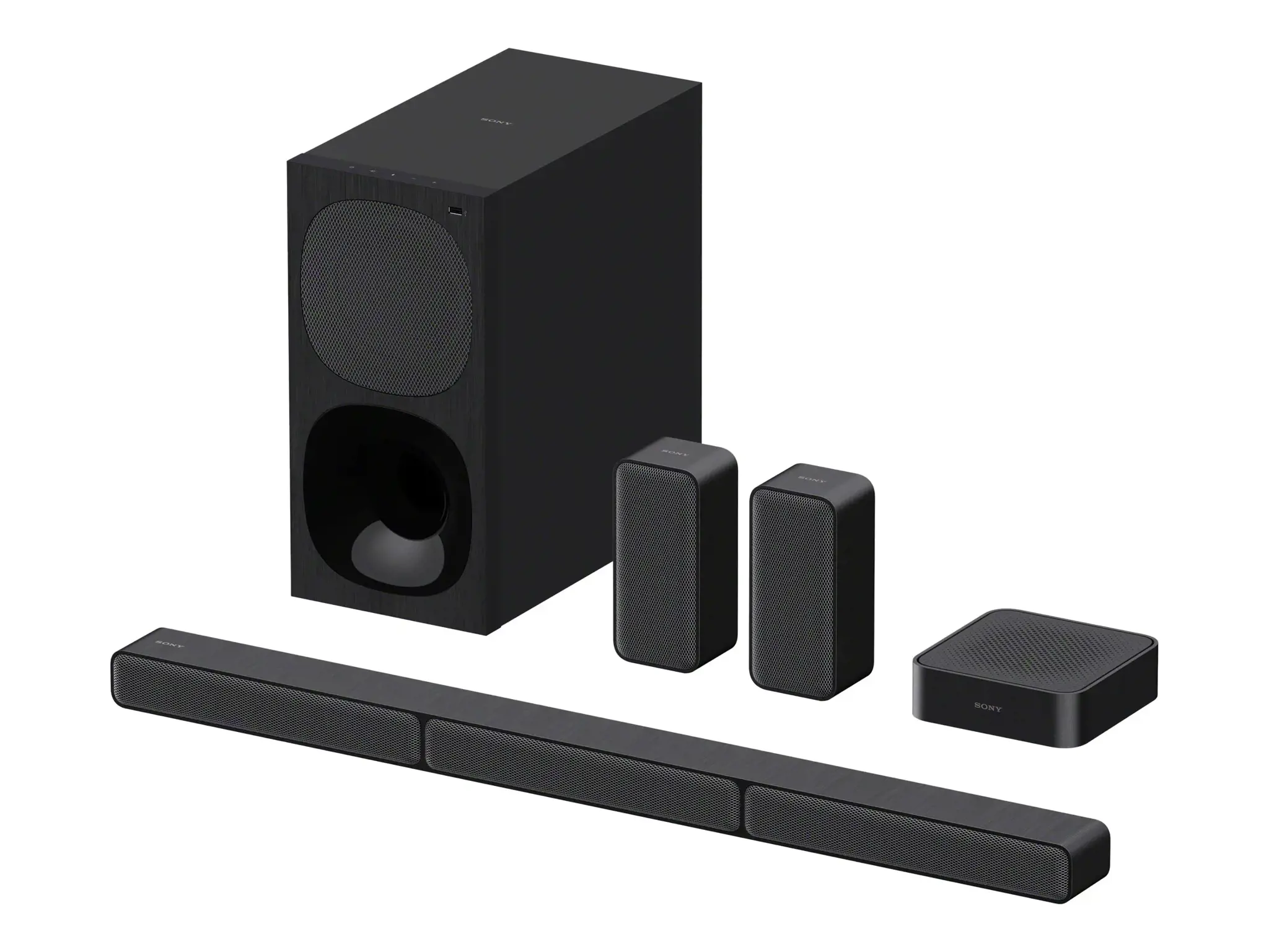"Sony HT-S40R", 5.1 kanalų, 600 W, "Dolby Digital", "Dolby Dual Mono", 90 W, 90 W, 75 W