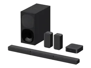 "Sony HT-S40R", 5.1 kanalų, 600 W, "Dolby Digital", "Dolby Dual Mono", 90 W, 90 W, 75 W