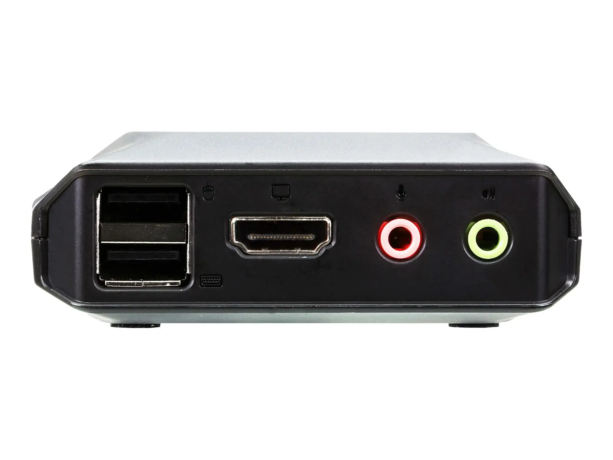 ATEN 2 prievadų USB 4K HDMI kabelinis KVM jungiklis su nuotoliniu prievadų parinkikliu, 4096 x 2160 taškų, 4K Ultra HD, 3,47 W, juodas