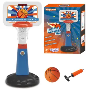 WOOPIE Krepšinio rinkinys Reguliuojamas 99 - 125 cm + kamuolys + pompa
